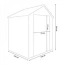 Casetta Box da Giardino Hause 134x192x204 h cm in Plastica Grigio chiaro