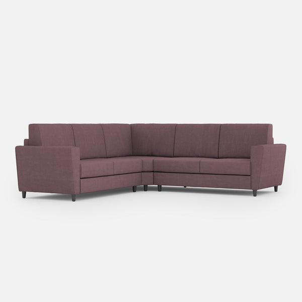 Divano Angolare 5 Posti 248x248x85 cm Yasel in Tessuto Prugna prezzo