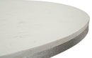 Tavolo da Pranzo Istanbul Ø100x76,5 cm in Ferro e Marmo Argento e Bianco      
