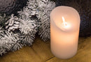 Set 2 Candele Cera Artificiale con Batteria a Fiamma Mobile Altezza 18 cm