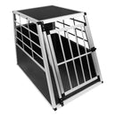 Gabbia per Trasporto Animali Grande per Auto 65x90x69 cm Angolo 65° in Alluminio  