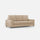 Divano 3 Posti 208x85x85 cm Sakar in Tessuto Beige