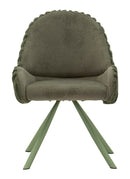 Sedia Stoccolma A Verde Set 2 Pz 58x53x85 cm in Compensato e Spugna e Ferro e Poliestere Verde      