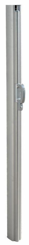 Tenda Laterale Frangivista da Giardino 3x1,6m in Alluminio e Tessuto Grigio