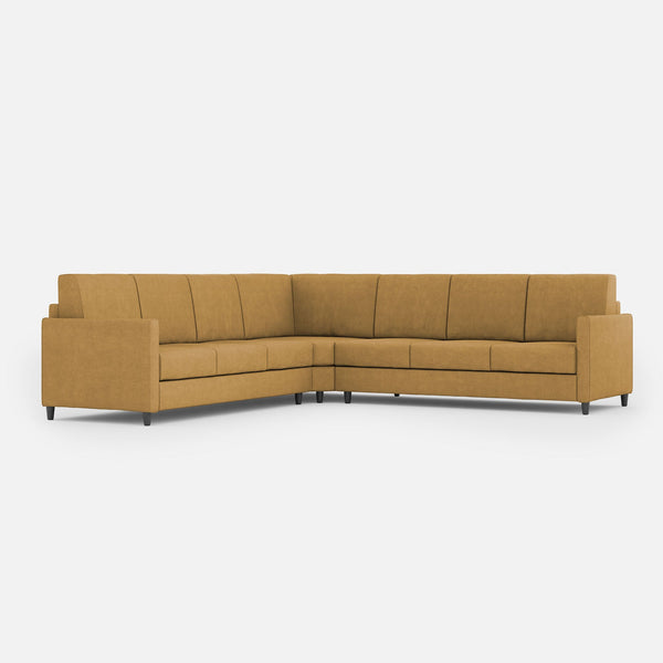 prezzo Divano Angolare 7 Posti 281x281x85 cm Karay in Tessuto Ocra