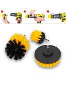 Set 3 Spazzole per Trapano Elettrico con Setole Rigide Gialle
