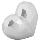 Vaso Heart Silver 19x9x18 cm in Resina Argento      