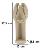 Porta Candele Dune Angel 13x11,5x37,5 cm in Ferro Crema      