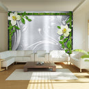 Fotomurale - Bambù e Due Orchidee 400X280 cm Carta da Parato Erroi