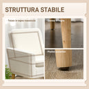 Poltrona per Salotto in Tessuto Teddy 75x78x81 cm Bianco Crema   