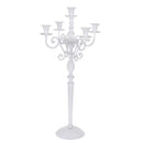 Candeliere Composto da 5 Bracci Altezza 44,5 cm Bianco