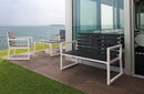 Set da Giardino Divano 2 Poltrone e Tavolino in Alluminio Ranieri Quick