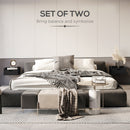 Set 2 Comodini Sospesi 40x30x19,5 cm in Truciolato Nero