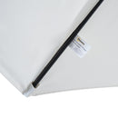 Ombrellone da Giardino 2,95x2,50 m Palo Ø38 mm in Alluminio con Manovella Bianco 