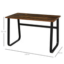 Scrivania da Ufficio Porta PC 120x60x74,5 cm in Acciaio  Nera