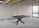 Tavolo Allungabile 160-264x90x77 cm Volantis Premium Tortora Telaio Antracite 