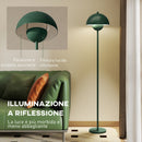 Lampada da Terra con Paralume Semicircolare Ø30x155 cm Interruttore a Pedale in Acciaio Verde  