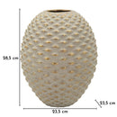 Vaso Pepipas Ball Ø23,5x28,5 cm in Ceramica Grigio e Oro      