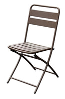 Set 2 Sedie Pieghevoli da Giardino 44x54x85 cm in Ferro Bronzo 