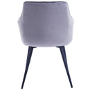 Set 2 Sedie da Pranzo in Velluto Grigio Ergonomica Poltrona Sedia Ufficio Casa