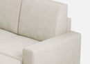 Divano 2 Posti con Pouf 148x155x85 cm Sakar in Tessuto Latte
