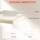 Sedia da Ufficio Massaggiante e Riscaldata Reclinabile 135° con Poggiapiedi in Pelle PU Grigio Chiaro      
