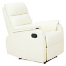 Poltrona Relax Reclinabile Manuale in Similpelle Crema 