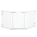 Cancelletto per Cani con Chiusura Automatica 180x3x74,5 cm in Metallo e Plastica Bianco      