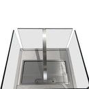Camino a Bioetanolo da Pavimento 40x40x145 cm per Esterno Ischia Bianco