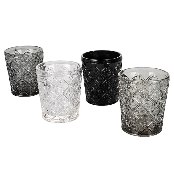 Set 4 Bicchieri Acqua Marrakech Stones in Vetro VdE Tivoli 1996 Grigio online