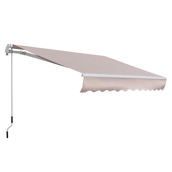 Tenda da Sole a Braccio 2.95x2m Avvolgibile Manuale a Parete in Poliestere Beige online