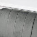 Divano 3 Posti 203x84x83 cm in Velluto Grigio Scuro
