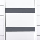 Colonna Bagno a 2 Armadietti con Ripiano Regolabile e Cassetto 35x31x172 cm in Truciolato Bianco