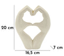 Scultura Love Stons 16,5x7x20 cm in Resina Crema      