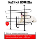 Griglia Divisoria Pieghevole per Trasporto Cani per Auto   Nero