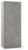 Armadio 2 Ante 2 Cassetti 71x182x41 cm Cemento