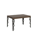 Tavolo Allungabile 120-224x90x77 cm Karamay Noce Telaio Antracite 