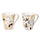 Set 2 Tazze Ø8,8x10,5 cm in Bone China VdE Tivoli 1996 Face to grey