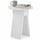 Tavolino Rotondo 42x23,5x50 cm Tavolo Design Minimal Bianco