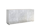 Mobile Buffet 3 Ante 180x42x84 cm in Legno TFT Praga Bianco Lucido