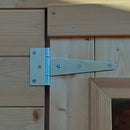 Casetta Box da Giardino per Attrezzi 198x130 cm con Porta Singola Cieca in Legno Naturale