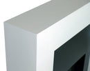 Camino Elettrico da Pavimento Effetto Fiamma 2000W CheminArte Hampton Bianco e Nero
