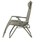 Sedia Gran RelaxImbottita Reclinabile E Richiudibile 65x90x110 cm in Acciaio PVC e Poliestere Verde Rio Plus      
