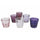 Set 6 Tazzine per Liquori Liquorini Cancun Provence in Vetro VdE Tivoli 1996 Viola