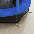 Tappeto Elastico per Bambini 3-6 Anni Ø140x190 cm con Rete di Protezione Blu e Nero   