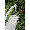 Dondolo da Giardino Pensile in Polyrattan 1 posto Pendent Bianco