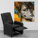 Poltrona Relax Reclinabile Manuale 62x71x100 cm in Tessuto Nero