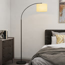 Lampada da Terra LED Regolabile con Telecomando con Timer 1H e Girevole in Metallo Nero  
