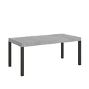  Tavolo Allungabile 200-460x90x77 cm Everyday Cemento Gambe Antracite