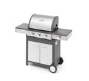 Barbecue a Gas GPL 3 Fuochi + 1 Fornello Laterale Ompagrill Indianapolis 4/B in Acciaio Inox